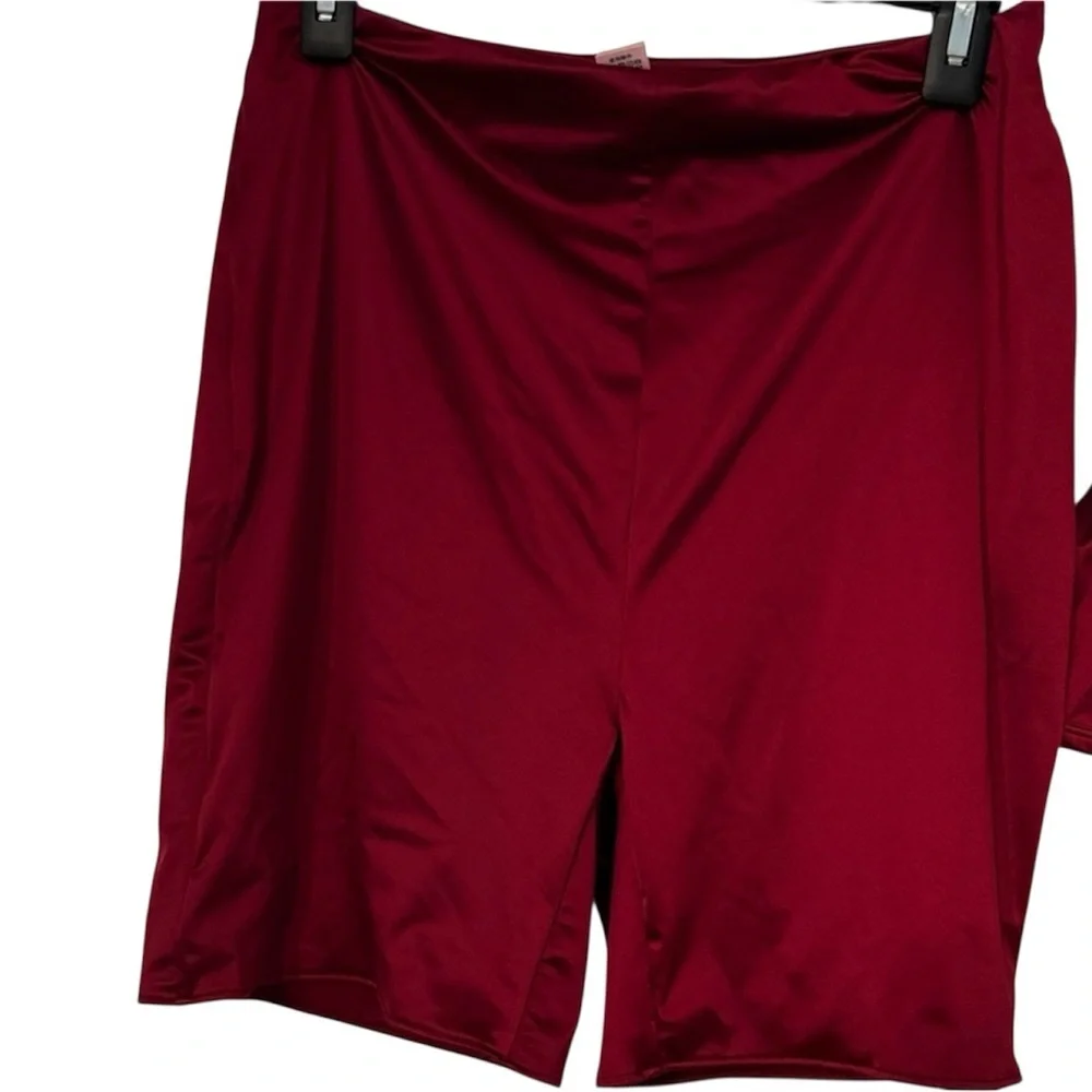 SoSleek™ Triangle Bralette & Short Set | Sangria Red